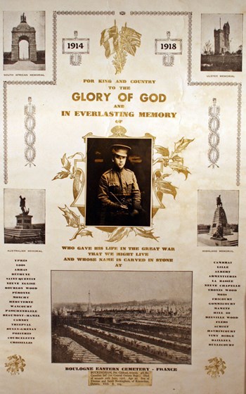 Clifford Buckingham memorial display, courtesy of RCL 183